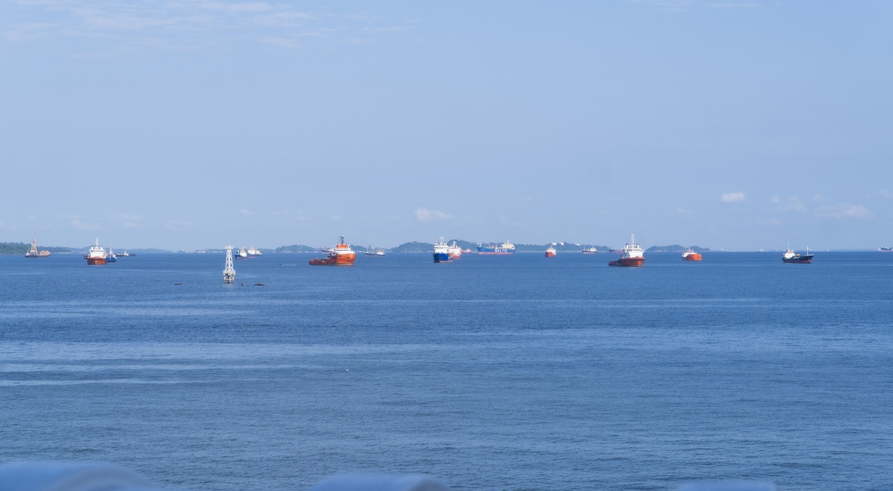 Oil Tanker At Sea