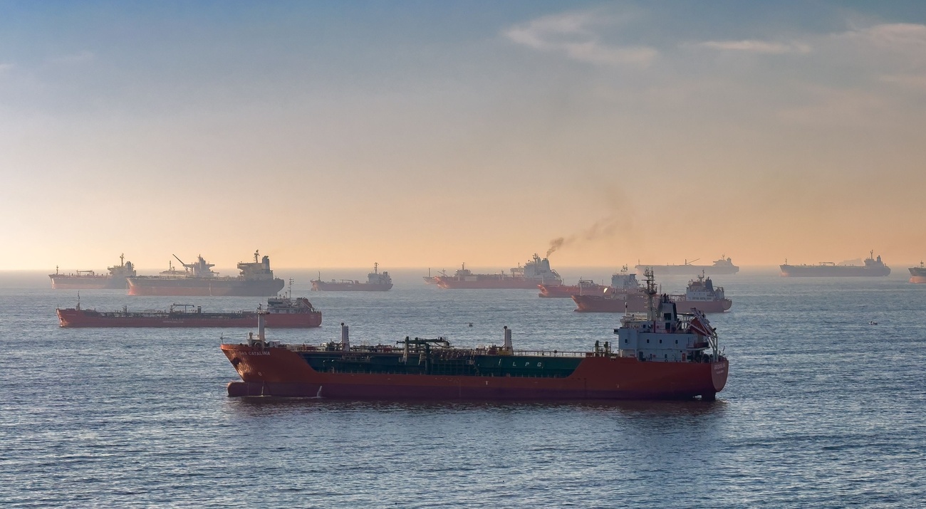 Oil Tanker At Sea