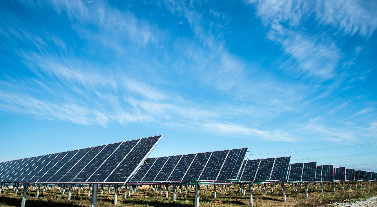 Solar Panels Generating Electr